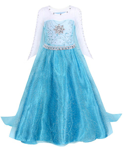 AmzBarley Regina delle Nevi Costume Principessa Vestito Abito per Bambina... - Ilgrandebazar