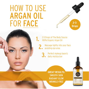 Olio di Argan puro al 100% - Ricco vitamina E e Di - Ilgrandebazar
