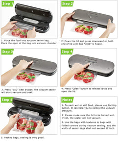 Macchina Sottovuoto per Alimenti, KitchenBoss G210/Acciaio Inossidabile - Ilgrandebazar