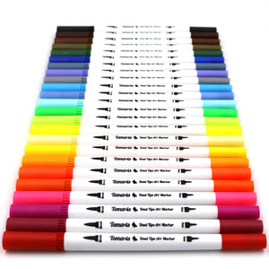 24 pennarelli con doppia punta, punta fine da 0,4 mm e Multicolore - Ilgrandebazar