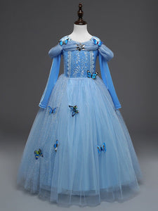 NNDOLL Cenerentola Vestito Costumi 150(7-8anni), Cinderella A Manica Lunga - Ilgrandebazar