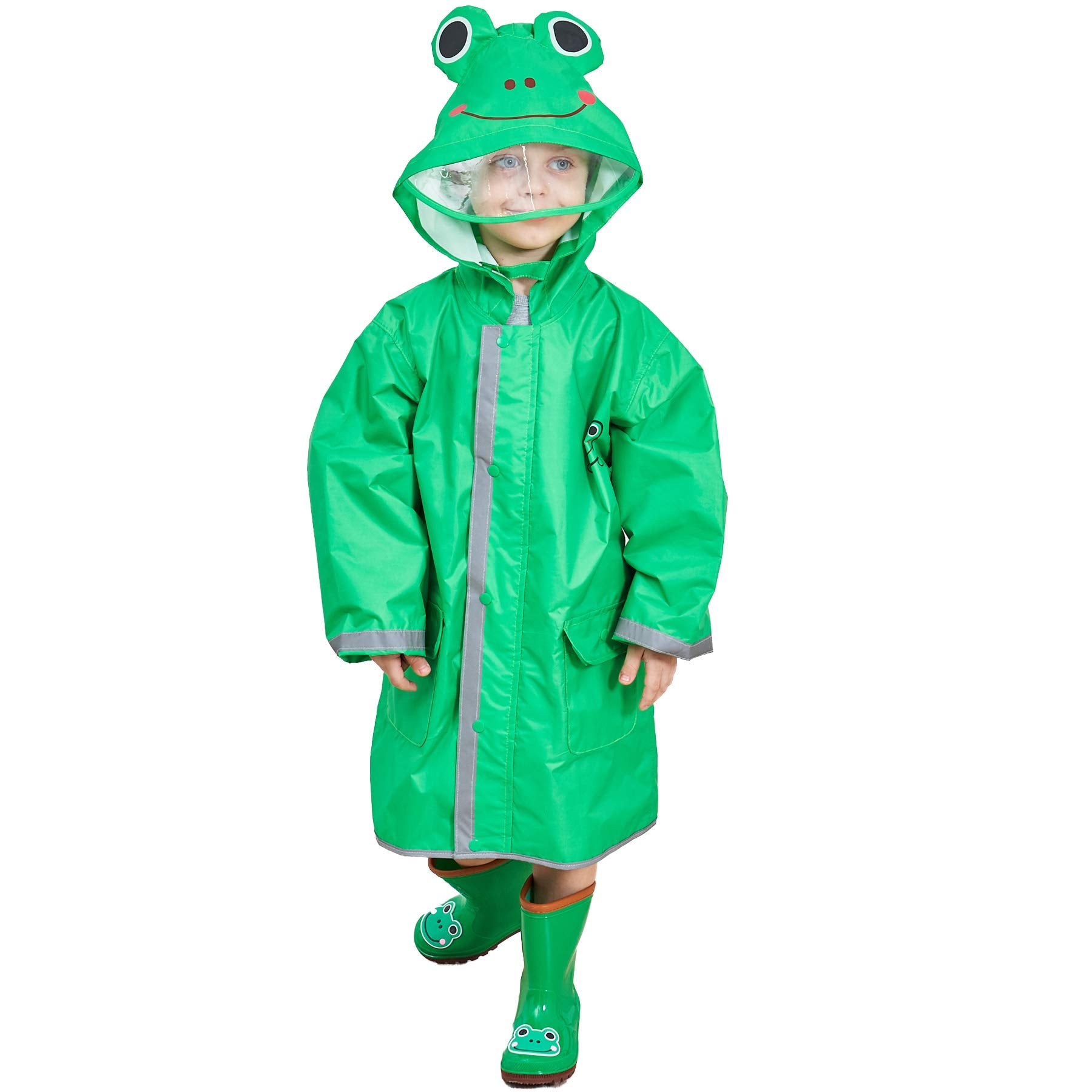 Kway Bambino Poncho Donna 2 Pezzi Poncho Antipioggia,EVA Impermeabile Cappotto Di Pioggia Kway Uomo Antipioggia Mantellina Pioggia Bambino