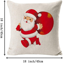Carica l&#39;immagine nel visualizzatore di Gallery, Annhao Natale Federe 4 Pezzi, Federe per Cuscini in Morbido Lino Decorazioni Natalizie Divano, Auto, Letto, Decorazioni per Divano, 45x45cm, con Cerniera Invisibile.