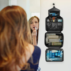 Beauty Case da Viaggio, Carttiya Borsa Toilette per 30 x 20 x 8 cm, Nero - Ilgrandebazar