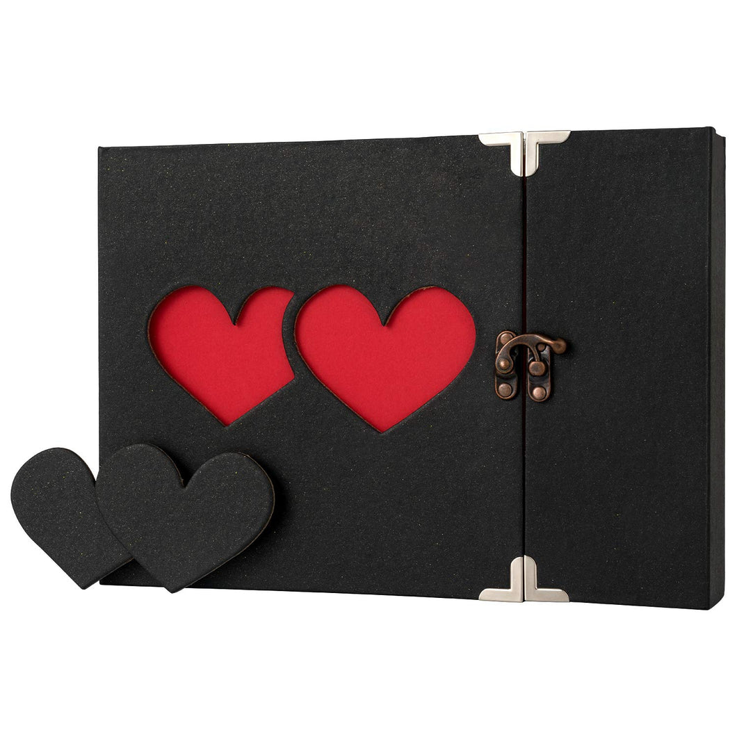 Album DIY per Foto, Scrapbook, Sticker Diario Creativo con Incisione a Nero - Ilgrandebazar