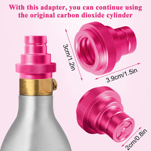 Adattatore Rapido per Bombola Soda stream, Filetto TR21-4, con Due Anelli di Gomma, per Soda Duo, Art/Terra, Quick Connect QC e Bombole Gassate CO2 Standard (54)