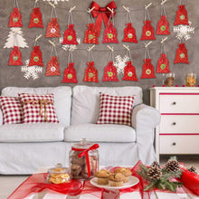 Carica l&#39;immagine nel visualizzatore di Gallery, WOKKOL Sacchetto Regalo di Natale, Sacchetti con Adesivi Numerici, Avvento Calendario, Calendario Avvento Fai da Te, Natale Calendario dell&#39;Avvento con 1-24 Adesivi Numerici(24 PCS -8Modelli)