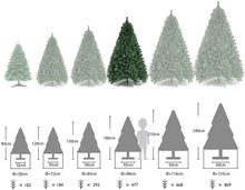 Carica l'immagine nel visualizzatore di Gallery, Arcoiris Albero di Natale artificiale extra imbottito abete artificiale supporto metallico 90-240 cm (180 cm), albero verde)