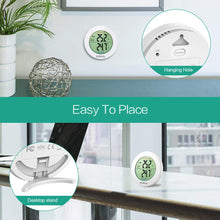 Carica l&#39;immagine nel visualizzatore di Gallery, ORIA Termometro Interno Digitale, Wireless 1 Sensori Wireless, Bianco A