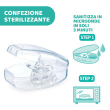 Carica l'immagine nel visualizzatore di Gallery, Chicco PhysioForma Ciuccio in Silicone 6-16 Mesi, 1 Pezzo - Gommotto Morbido e Delicato, Supporta la Respirazione Fisiologica e Favorisce il Corretto Sviluppo della Bocca, Trasparente