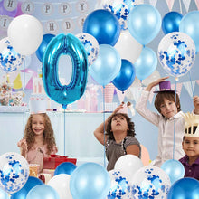 Carica l&#39;immagine nel visualizzatore di Gallery, 0 Palloncino Gigante Decorazioni Compleanno Azzurri Kit, Bimbo Decorazioni, Palloncino Festa Boy, Palloncini per Compleanno, Baby Shower, Nascita, Battesimo, Decorazioni (Numero 0)