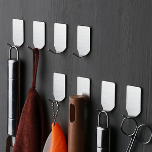 NUOLUX Adesivo in acciaio inox asciugamano ganci rack Argento - Ilgrandebazar