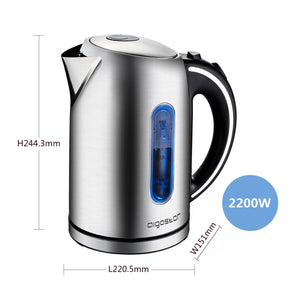 Aigostar King 30CEA - Bollitore elettrico in acciaio 2200W - Ilgrandebazar