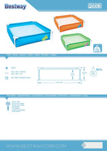 Carica l'immagine nel visualizzatore di Gallery, Bestway 56217B - La Mia Prima Piscina 122 x 122 x 30,5 cm, Colori Assortiti