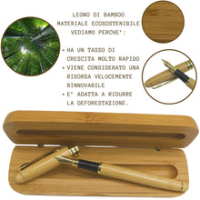 Carica l&#39;immagine nel visualizzatore di Gallery, Amore Legno Sforza Penna Stilografica Elegante, Idee Regalo Uomo e Donna, Regali Laurea Compleanno con Frasi Motivazionali, Scatola in Legno di Bamboo (A)