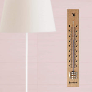 Lantelme Set di 3 termometri analogici in Legno per Interni ed Esterni, Beige - Ilgrandebazar