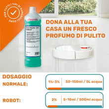 Carica l'immagine nel visualizzatore di Gallery, Allegrini IP 63 Forest Detersivo Pavimenti e Detergente Robot Lavapavimenti Profumato per la Pulizia di Superfici Dure Ceramica Marmo Gres Porcellanato 1000 ml