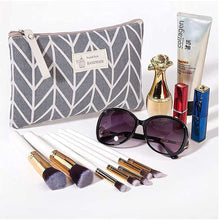 Carica l'immagine nel visualizzatore di Gallery, Borsa Cosmetica in Tela, 2 PCS Borsa Cosmetica, Custodia per Trucco Stampata, Borsa da Toilette da Viaggio, Borsa da Toilette da Viaggio Multifunzionale con Cerniera, per Chiavi Cosmetici