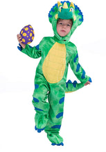 Carica l&#39;immagine nel visualizzatore di Gallery, Spooktacular Creations Costume da Dinosauro per Bambini Triceratops Kids Dinosauro Vestito per Halloween Dress Up Dinosaur Party (Verde) (Green, Small)