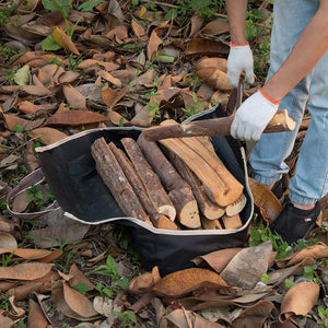 Amagabeli Grande Tela Borsa per Tronchi Camino di stoccaggio in Nero - Ilgrandebazar