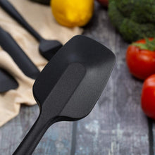 Carica l&#39;immagine nel visualizzatore di Gallery, G.a HOMEFAVOR Spatole in Silicone, Set 6 PCS Spatola da Cucina Utensili, Resistente al Calore Antiaderenti Utensili da Cucina in Silicone, Compreso Cucchiaio in Silicone, Pennelli da Cucina ECC, Nero