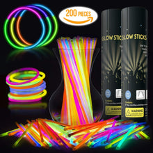 Carica l&#39;immagine nel visualizzatore di Gallery, Applife Braccialetti Luminosi Starlight Fluorescenti BRACCIALI Disco Fluo DJ (200 Pezzi)