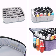 Carica l&#39;immagine nel visualizzatore di Gallery, Luxja organizer smalti per unghie, borsa smalti per unghie, valigetta smalti per unghie- Contiene 30 flaconi (15 ml - 0,5 fl.oz), busta di stoccaggio a doppio strato per smalti e manicure, Viola