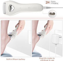 Carica l&#39;immagine nel visualizzatore di Gallery, MYCARBON Pedicure Elettrico Professionale Piedi Attrezzi per Pedicure Rimuovere Calli Ricaricabile Cura dei Piedi Levigatore Duroni Compresi Rulli di Ricambio