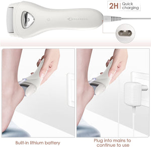 MYCARBON Pedicure Elettrico Professionale Piedi Attrezzi per Pedicure Rimuovere Calli Ricaricabile Cura dei Piedi Levigatore Duroni Compresi Rulli di Ricambio