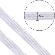 Carica l'immagine nel visualizzatore di Gallery, 91 Metri Elastico per Cucito 6mm Cordoncino Elastico Piatto Cavo Elastico Bianco Lunghezza Nastro per Cucito e Artigianato Bobina di Elastico per Il Cucito e l'Artigianato