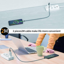 Carica l'immagine nel visualizzatore di Gallery, GIANAC Cavo USB C, [2Pezzi, 2m 2m] Nylon Intrecciato 3A Rapida Ricarica Cavo USB Tipo C per Samsung S8 S9 S10 A30 A40 A50 A70 A20e,Huawei P9 P20 P10 P30,Xiaomi,Sony,Gopro,OnePlus 2M+2M