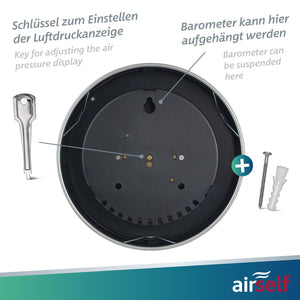 airself Stazione meteorologica analogica in Acciaio Inox - con Silber - Ilgrandebazar
