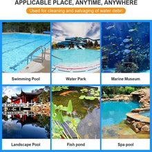 Carica l'immagine nel visualizzatore di Gallery, KOOLEAN Retino con Sacco per Pulizia Piscina con Manico Alluminio Lunga Skimmer per Piscina per Pulizia Piscina Foglie e Detriti