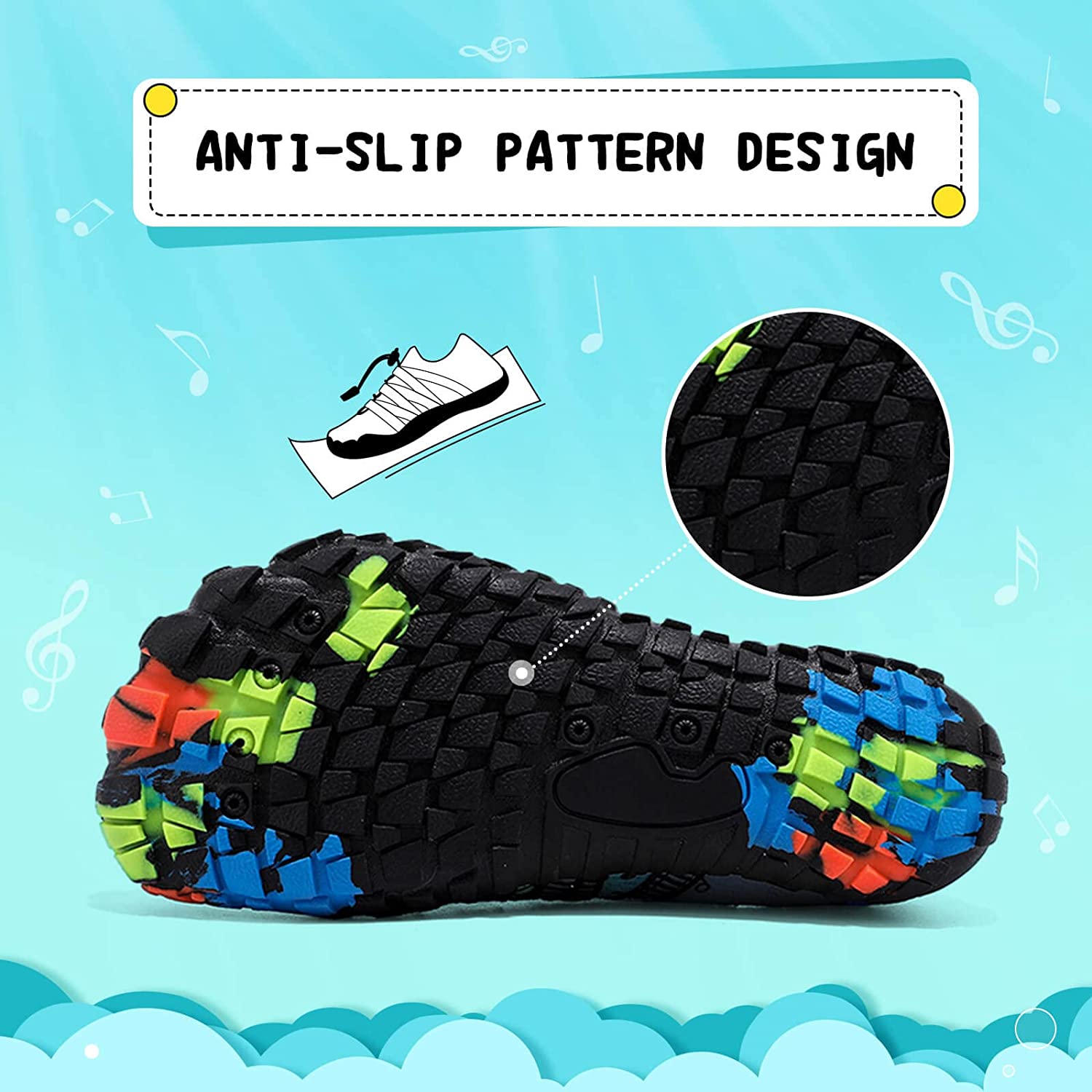 Scarpe Da Acqua Per Bambini - Antiscivolo, Asciugatura Rapida Per Mare, Piscina E Sport Acquatici - Foto 2