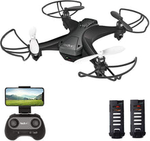 Carica l&#39;immagine nel visualizzatore di Gallery, tech rc Mini Drone con HD Telecamera con Due Batterie Funzione di Sospensione Altitudine Un Pulsante di Decollo/ Atterraggio ,Modalità Senza Testa Protezioni 360°per Bambini e Principianti Buon Regalo