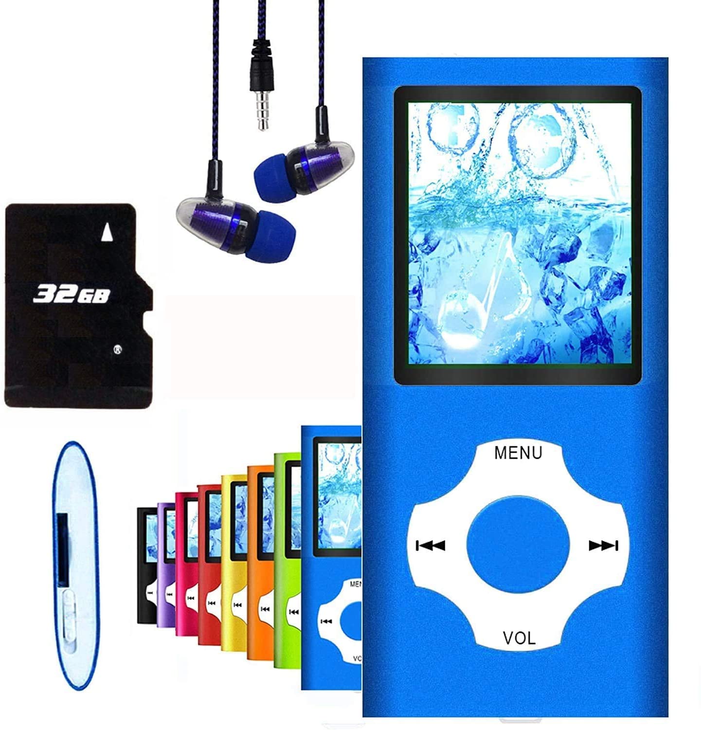 Altoparlante Usb Annadue Lettore Mp3 Portatile, Schermo LCD Da 1,8 Pollici Mini Lettore Cuffie In Ear