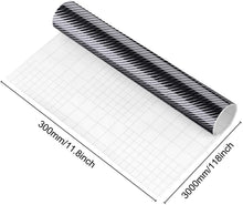 Carica l'immagine nel visualizzatore di Gallery, Fansport 6D Pellicola Adesiva Carbonio Adesiva Foglio Pellicola in Fibra di Carbonio Rivestimento Adesivo di Vinile in Fibra di Carbonio per Auto Impermeabile, Anti Bolle, Luminoso (300 * 30cm)