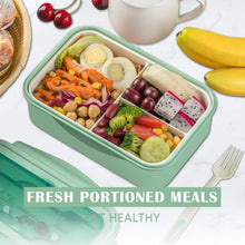 Carica l&#39;immagine nel visualizzatore di Gallery, Sinwind Lunch Box, Porta Pranzo, Bento Box con 3 Scomparti e Verde