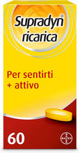 Carica l'immagine nel visualizzatore di Gallery, Supradyn Ricarica Integratore Alimentare Multivitaminico e di Minerali con Coenzima Q10 contro Stanchezza Fisica e Affaticamento, 60 Compresse