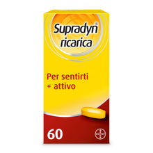 Carica l'immagine nel visualizzatore di Gallery, Supradyn Ricarica Integratore Alimentare Multivitaminico e di Minerali con Coenzima Q10 contro Stanchezza Fisica e Affaticamento, 60 Compresse