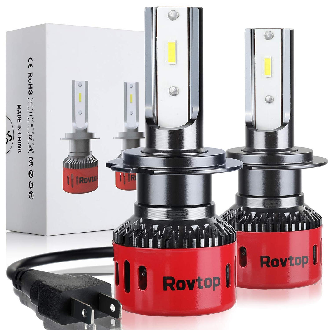 Rovtop H7 LED 10000LM, 6000K, 9V-36V, Fari Abbaglianti o Anabbaglianti Bronzo - Ilgrandebazar