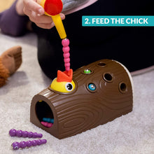 Carica l'immagine nel visualizzatore di Gallery, Nene Toys – Gioco Educativo per Bambini e Bambine di 2, 3 e 4 Anni – Picchio in Legno con Tronco e Bruchi Colorati – Giocattolo Magnetico – Ideale come Regalo Didattico in Età Prescolare