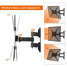 Carica l&#39;immagine nel visualizzatore di Gallery, SIMBR Supporto Tv a Parete 17-55&#39;&#39;Inclinabile e girevole, 17-55 Pollici