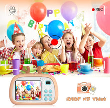 Carica l&#39;immagine nel visualizzatore di Gallery, 2NLF Macchina Fotografica Bambini HD da 2.4&#39;&#39; Fotocamera per Bambini 8MP 1080P Custodia Protettiva in Silicone con Cordino 32G TF Card Regalo di Natale Capodanno dai 3 ai 10 Anni