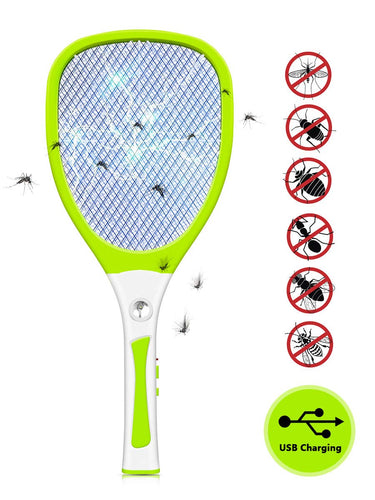 JOLVVN Racchetta Zanzare Elettrica, Swatter Insetti Elettrico Repellente... - Ilgrandebazar