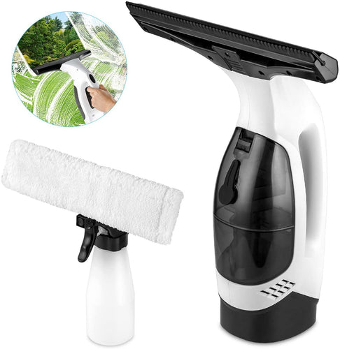 Aidodo Lavavetri Elettrico, Aspiragocce per Finestra Ricaricabile senza Fili con Kit per Pulire Le Finestre, Vetri Bagno Box Doccia Specchi