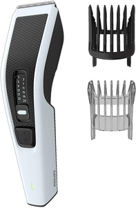 Philips Tagliacapelli HC3518/15 serie 3000 Tecnologia Trim n Flow, lame DualCut 13 lunghezze 0,5-23mm Bianco