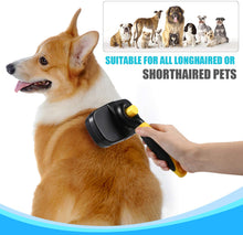 Carica l&#39;immagine nel visualizzatore di Gallery, Spazzola Autopulente per Cani Gatti, Rimuovere i Peli Superflui con Denti Flessibili in Acciaio Inossidabile