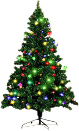Albero di Natale da Tavolo da 60 cm, Mini Albero di Pino di Natale Artificiale con luci e Ornamenti a LED