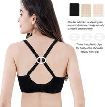 Carica l'immagine nel visualizzatore di Gallery, HBselect 3 PCS Reggiseno Allattamento con Estensione Reggiseno Bra Donna Morbido e Traspirante Reggiseno Senza Ferretto e Senza Cuciture.